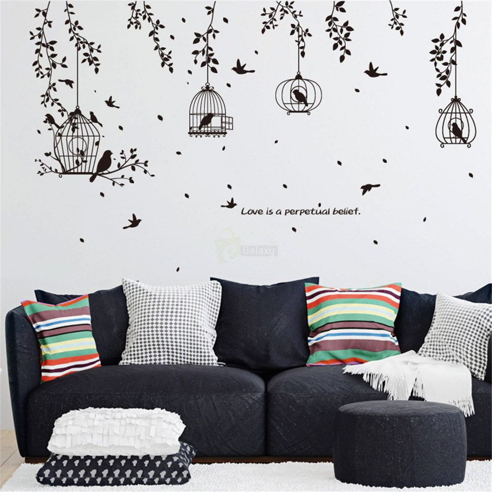 Birdcage wall stickers home decor living room stickers online in Pakistan