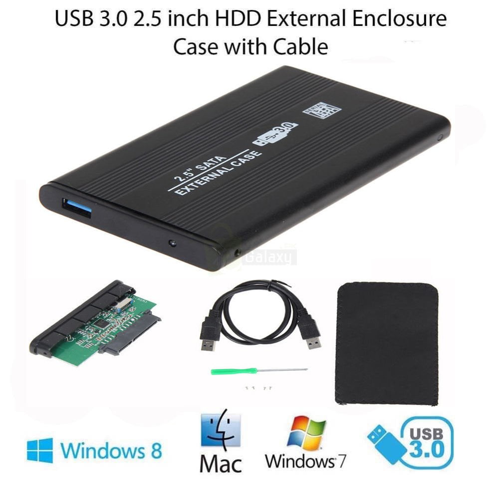 USB 3.0 SATA 2.5 External Hard Drive SSD HDD Enclosure, HDD Case